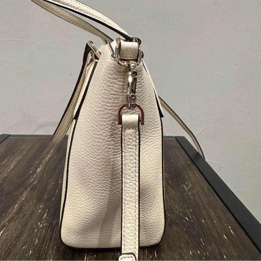 Kate‎ Spade Monica Satchel /Crossbody Handbag Buttermilk Glaze Leather EUC
